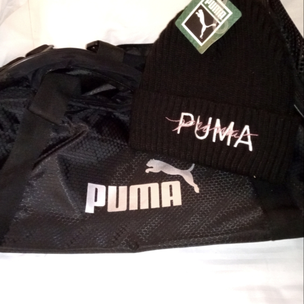 PUMA duffle and Beanie